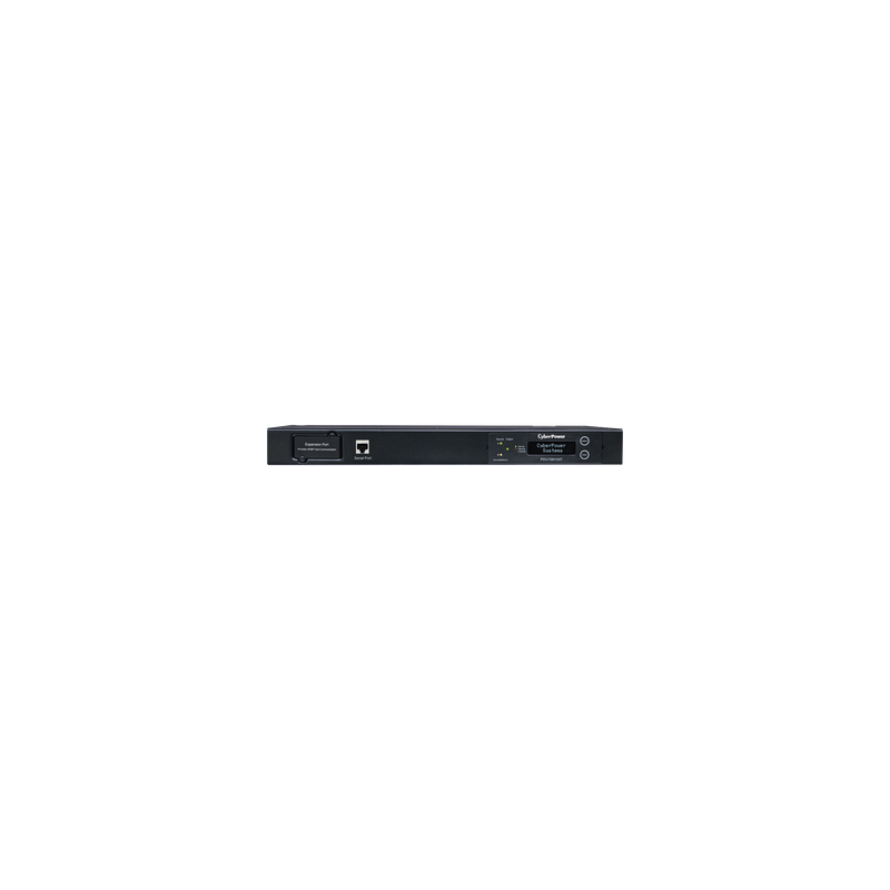 PDU ATS (Fuente Redundante Auto-transferible) Medible, Para Distribución de Energía, 2 Entradas 120 Vca NEMA5-15P, Con 10 Salidas NEMA 5-15R, Horizontal 19in, 1UR