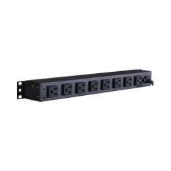 PDU Básico Para Distribución de Energía, Con 8 Tomas NEMA 5-15R Traseras, 1UR, 15 Amp, 120 Vca