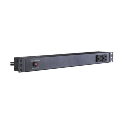 PDU Básico Para Distribución de Energía, Con 8 Tomas NEMA 5-15R Traseras y 2 Tomas 5-15R Frontales, 1UR, 15 Amp, 120 Vca