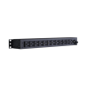PDU Básico Para Distribución de Energía, Con 12 Tomas NEMA 5-15R Traseras, 1UR, 15 Amp, 120 Vca