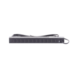 PDU Básico Para Distribución de Energía, Con 12 Tomas NEMA 5-15R Traseras, 1UR, 15 Amp, 120 Vca