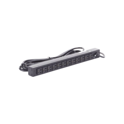PDU Básico Para Distribución de Energía, Con 12 Tomas NEMA 5-15R Traseras, 1UR, 15 Amp, 120 Vca