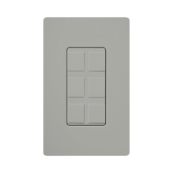 Placa de 6 puertos color gris