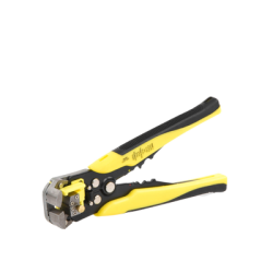 Pinza multifuncional Pelacables, con terminal de pestaña, prensado automático de color amarillo.     
