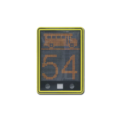 Radar de velocidad de 3 dígitos con mensajes variables y confgurables