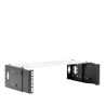 Rack Abierto de montaje en Pared, de 19in,  Profundidad Ajustable (8" a 12") de 2.5  Unidades de rack, con Capacidad de Crecimiento.