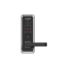 Cerradura inteligente con teclado Touch Screen, Apertura con tarjeta Mifare /Contraseña y Llave de emergencia de diseño compacto para puertas de perilla simple