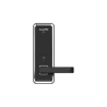 Cerradura inteligente con teclado Touch Screen, Apertura con tarjeta Mifare /Contraseña y Llave de emergencia de diseño compacto para puertas de perilla simple