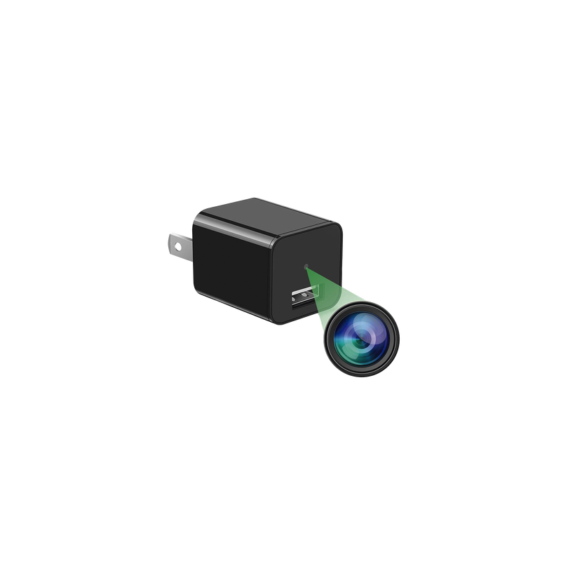 Cámara Oculta en Cargador de Pared (Spyce Camera) / Memoria de 8GB / Resolución 2 Megapixel (1080P) / Grabación Continua o por Movimiento 