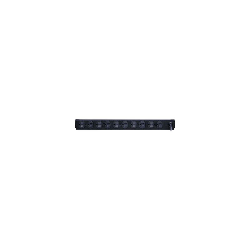 PDU Básico Para Distribución de Energía, Con 10 Tomas NEMA 5-15R Traseras, 1UR, 15 Amp, 120 Vca