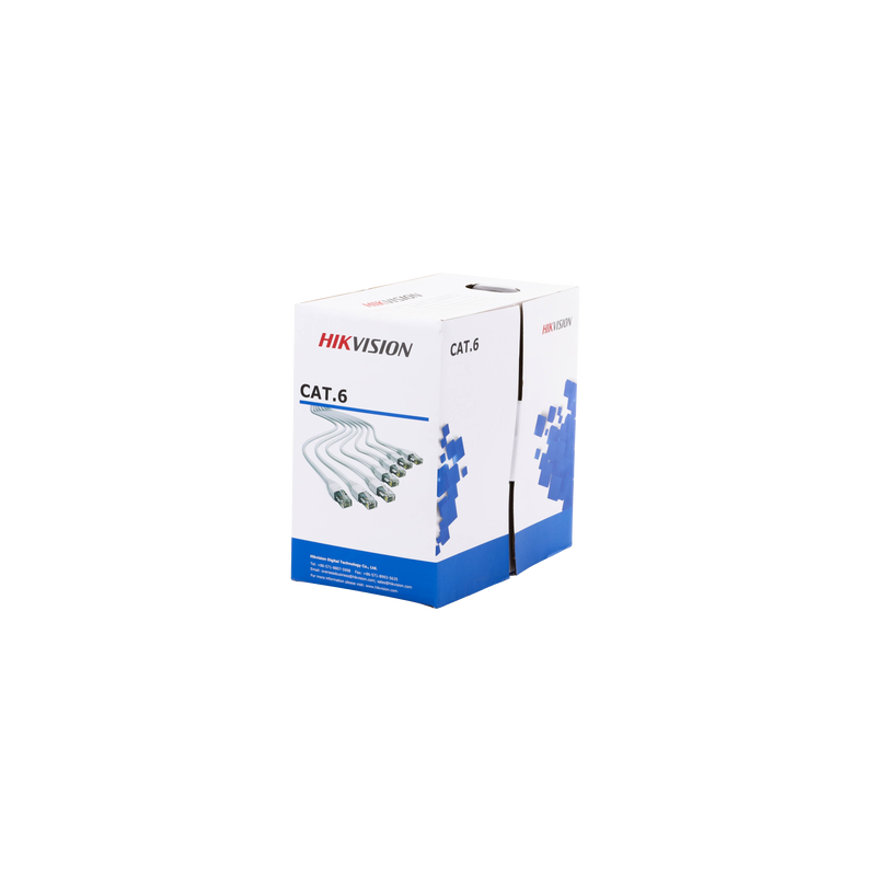 Bobina de Cable de 305 m (1000 ft) Cat 6 / 100% Cobre / Color Blanco / Uso en Interior / PVC