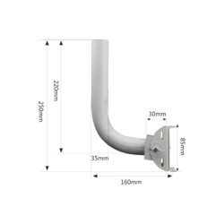 Montaje universal flexible para instalación en poste o pared, compatible con equipos Ubiquiti, Mimosa, Cambium y Altai 