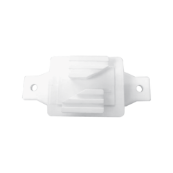 Aislador de Paso Blanco reforzado para cercos eléctricos, resistente al clima extremoso