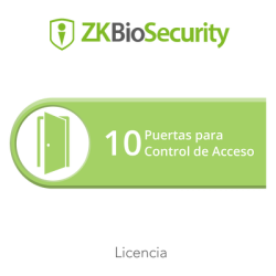 Licencia para ZKBiosecurity permite gestionar hasta 10 puertas para control de acceso