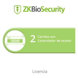 Licencia para ZKBiosecurity para modulo de estacionamiento de 2 carriles utilizando controlador de acceso