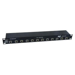 Protector de puertos IP de 12 Canales para uso en CAT5e, CAT6 y CAT6A.