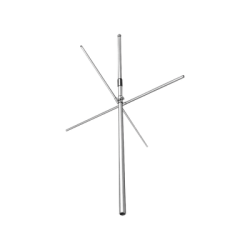 Antena Omni en Banda Aérea con Plano de Tierra, 118-138 MHz, 2.5 dBd, Ajustable el Ancho de Banda desde 1.6-2.1 %, 250 Watt, N Macho.