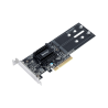 Tarjeta de Expansión M2D18 | PCIe 2.0 x8 | Compatible con NVMe y SATA SSD | 2 Ranuras M-key | Perfil Bajo y Altura Completa | Garantía de 3 Años.