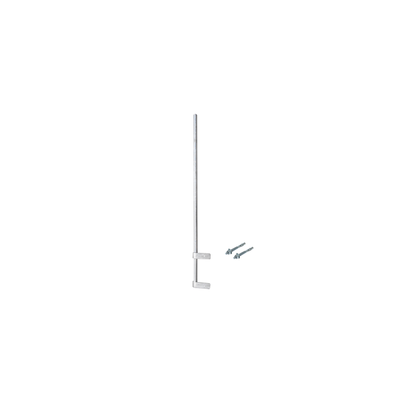 Mástil Liviano de Pared de 1.5 m (Diam. 1-1/4") con Cejas de Fijación  Soldadas, ¡No se gira! Incluye Taquetes para instalación. 