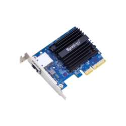 Adaptador de Ethernet E10G18-T1 | 10 Gbps | Compatible con PCIe 3.0 y 2.0 | Autonegociación 4 u 8 Canales | Perfil Bajo y Altura Completa | Compatibilidad con Synology DSM 6.1.7 o Posterior | Certificaciones FCC, CE, BSMI | Garantía de 5 A&a
