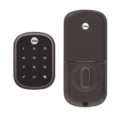 Cerradura ASSURE YRD256/ Color Bronce/ Teclado /Apertura por Smartphone Opcional/Para puertas Izq o Derecha de 35 a 57 mm de espesor