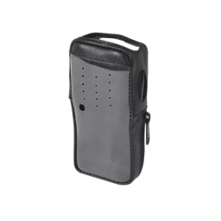 Funda de Piel Reforzada, Versión 2 de Fácil Acceso y Cubierta Frontal de Plástico Transparente para los Radios TK-2000KV2, TK-3000KV2