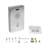 Intercomunicador IP, 2 líneas SIP, 2 relevadores con 2 botónes para llamada, anti-vandálico, IP65 e IK10, PoE