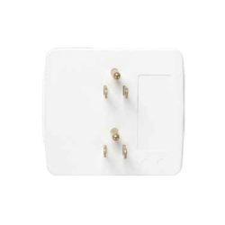 Multicontacto para pared con 6 contactos color blanco,125 V /15 A