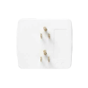 Multicontacto para pared con 6 contactos color blanco,125 V /15 A