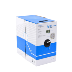 Bobina de cable de 305 m, Cat5e, para intemperie, sin blindar, color blanco, UL, para aplicaciones en CCTV y redes de datos. Requiere tubería para su correcta instalación en ambientes exteriores.