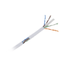 Bobina de Cable UTP de 305 m (1000 ft) Cat6 aleación de Cobre y Aluminio (CCA), color blanco, Uso exclusivo interior