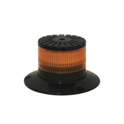 Baliza LED compacta discreta, domo ambar, color ambar