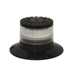 Baliza LED compacta discreta, domo claro, color verde