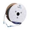 Carrete de Fibra Óptica Monomodo con Conectores SC-SC Duplex, Reforzada con Kevlar, de 300 metros, Para instalaciones subterráneas por tubería