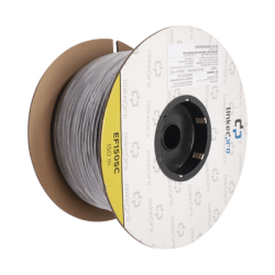 Carrete de Fibra Óptica Monomodo con conectores SC-SC Duplex, Reforzada con Kevlar, de 150 metros, Para instalaciones subterráneas por tubería