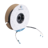 Carrete de Fibra Óptica Monomodo con Conectores LC-LC Duplex, Reforzada con Kevlar, de 50 metros, Para instalaciones subterráneas por tubería