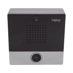 Mini video Intercomunicador para hotelería y hospitales, con diseño elegante, PoE, cámara 1Mpx, 1 botón, 1 relevador integrado de salida y entrada.