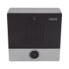 Mini video Intercomunicador para hotelería y hospitales, con diseño elegante, PoE, cámara 1Mpx, 1 botón, 1 relevador integrado de salida y entrada.