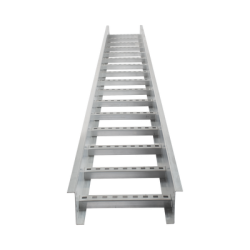 Escalera de Aluminio Portacables / Perfil Z / Peralte 3 1/4" /Paso 9" / Ancho 6" / 3.66 metros / Capacidad Máx. 137 Cables / Incluye Cople Union y Tornillería