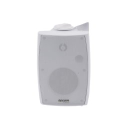 Altavoz de Pared de 2 vías | Woofer 4in + 1.5in | 2.5W - 20W | Para Sistemas 70/100V y 8 ohms | Material ABS | Rejilla y Bracket de Metal | Color Blanco