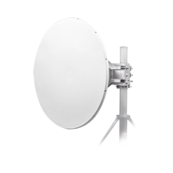 Antena direccional Alto Rendimiento / Parábola profunda para mayor aislamiento al ruido /4 ft / 4.9 a 6.1 GHz /  / Ganancia de 35 dBi / Soporte de acero inoxidable / Polaridad en 90 ° y 45 ° / Incluye montaje.
