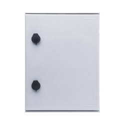 Gabinete de Poliéster IP65 Uso en Intemperie (300 x 400 x 200 mm) con Placa Trasera Interior de Plástico (Incluye Chapa y Llave).