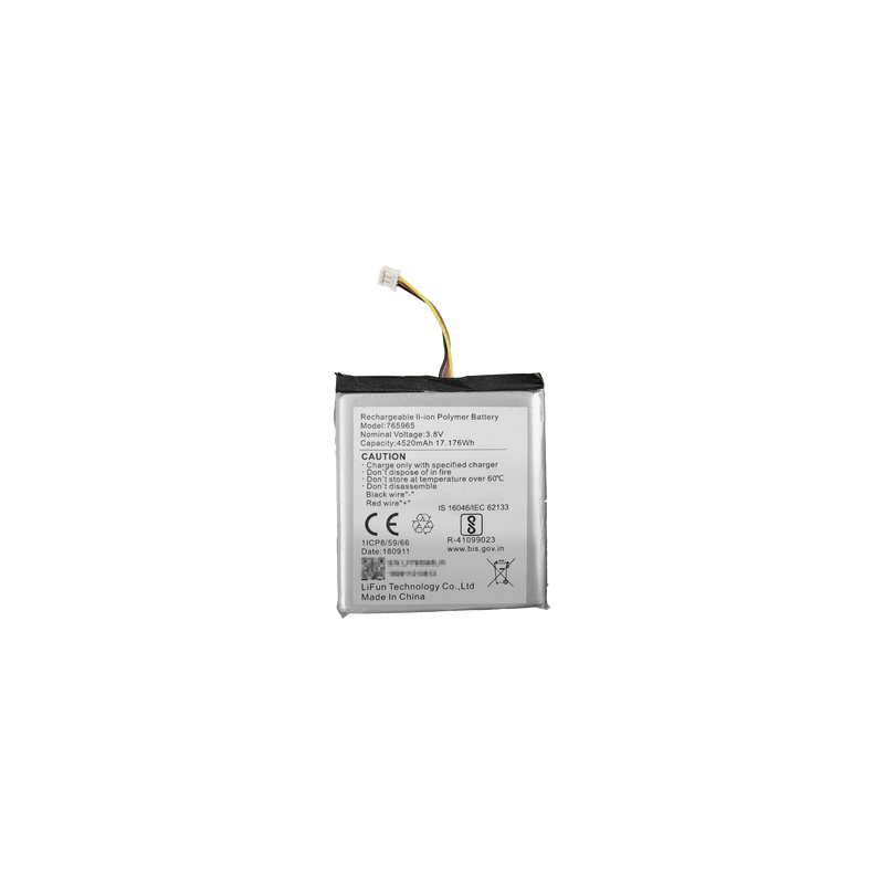 Batería de Respaldo para Panel de Alarma Hikvision / 4520 mAh / Compatible con Paneles AX PRO - AX HUB - Hibrido Versión 1 (DS-PHA64-W4P) y Repetidor AX PRO  DS-PR1-WB 