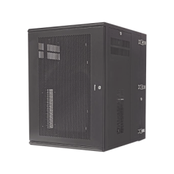 Gabinete PanZone de Montaje en Pared, de 19in, Puerta Ventilada, 18 UR, 762mm de Profundidad, Color Negro
