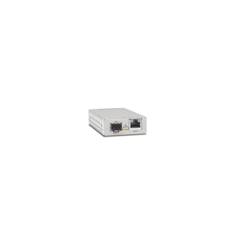Convertidor de medios Gigabit Ethernet a fibra óptica con puerto SFP, con fuente de alimentación multi-región