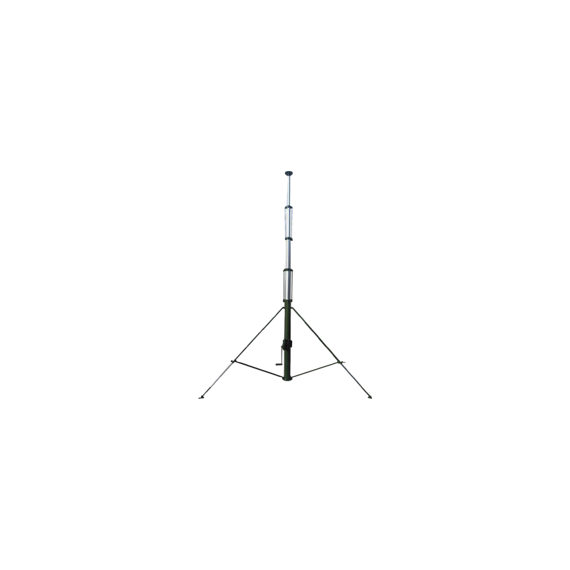 Mástil Telescópico Retraible Manual de 9 metros con Accesorios. Incluye Tripie.