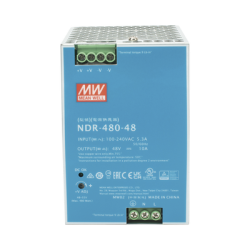 Fuente de Poder Industrial de 480W, salida 48 Vcc, para montaje en riel Din