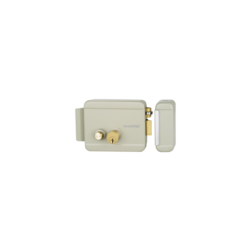 Cerradura Eléctrica con Botón de Salida/ Incluye Llave  / Exterior / Derecha