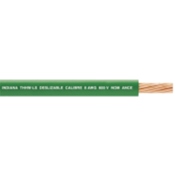 Cable Eléctrico 10 awg  color verde,Conductor de cobre suave cableado. Aislamiento de PVC, auto-extinguible.BOBINA de 100 MTS