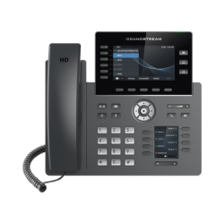 Teléfono IP Wi-Fi, Grado Operador, 6 líneas SIP con 6 cuentas, pantalla a color 4.3", puertos Gigabit, Bluetooth, PoE, codec Opus, IPV4/IPV6 con gestión en la nube GDMS